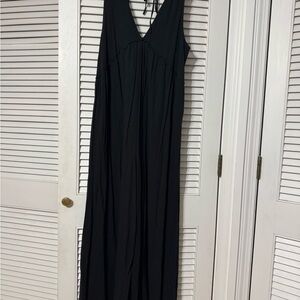 American Eagle Wide Leg Black Romper